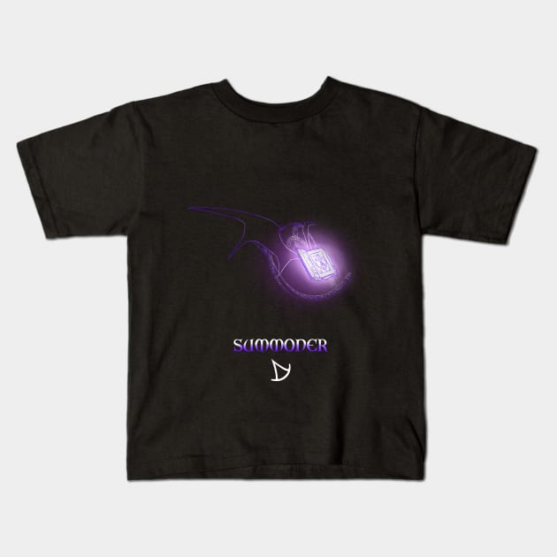 Summoner Fantasy Job Weapon Kids T-Shirt by serre7@hotmail.fr
